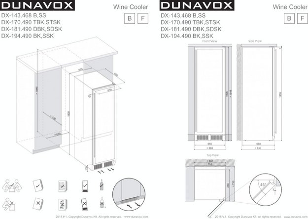Винный шкаф Dunavox DX-143.468C (фото 5) Винный шкаф Dunavox DX-143.468C (preview 5)