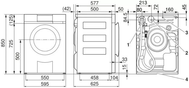 Стиральная машина V-ZUG Adora SL с правым навесом двери (WAASLZ re) (preview 3)