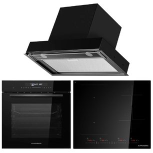 Kuppersberg (варочная панель ICI 616 + духовой шкаф HT 613 Black + вытяжка NANCY 60 Black) фото в Новосибирске