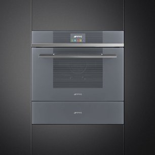 Компактный духовой шкаф с пароваркой Smeg SF4104VCS фото 2 в Новосибирске