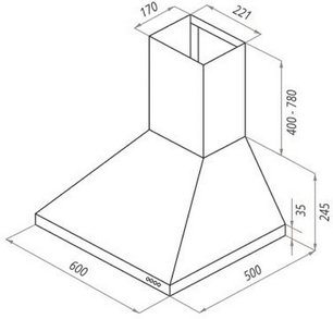 Кухонная вытяжка MAUNFELD Retro Light 60 черный фото 2 в Новосибирске