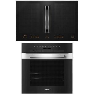 Miele (варочная панель с вытяжкой KMDA 7634 FL + духовой шкаф H 7464 BP EDST/CLST) фото в Новосибирске