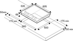 Варочная панель Бертаззони PM60 4 0 X фото 4 в Новосибирске Варочная панель Bertazzoni PM60 4 0 X фото 4 в Новосибирске