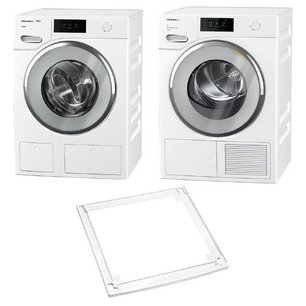 Miele White Edition (стиральная машина WWV980WPS + сушильная машина TWV780WP + монтажный элемент WTV502) фото в Новосибирске