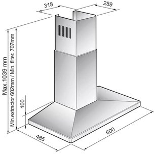 Вытяжка Korting KHC 6730 X фото 2 в Новосибирске