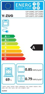 Духовой шкаф V-ZUG Combair V2000 60 C2T-21043 черное стекло фото 4 в Новосибирске