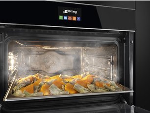 Духовой шкаф комбинированный с пароваркой Smeg SF4604PVCNX1 фото 2 в Новосибирске