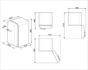 Холодильник Смег FAB10RRD2 фото 3 в Новосибирске Холодильник Smeg FAB10RRD2 фото 3 в Новосибирске