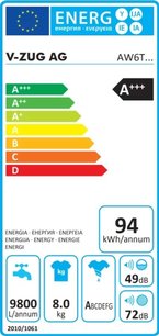 Стиральная машина V-ZUG AdoraWash V6000 AW6TWHC li фото 4 в Новосибирске