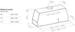 Встраиваемая вытяжка Pando NCR/78 IX-CR.BLANCO V.850 SEC фото 3 в Новосибирске