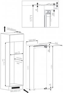 Встраиваемый холодильник KitchenAid KCBNS 18602 фото 2 в Новосибирске