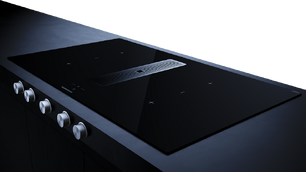 Индукционная варочная поверхность с вытяжкой Kuppersbusch с ручками из нержавеющей стали KMI 9850.1 SR-E Stainless steel фото 3 в Новосибирске