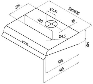 Кухонная вытяжка MAUNFELD MP 360-1 C бежевый фото 2 в Новосибирске
