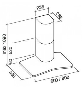 Вытяжка Фалмек SATURNO 90 IX (450) фото 4 в Новосибирске Вытяжка Falmec SATURNO 90 IX (450) фото 4 в Новосибирске