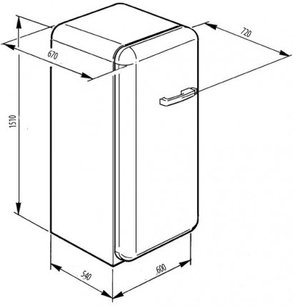 Холодильник Смег CVB20LNE фото 4 в Новосибирске Холодильник Smeg CVB20LNE фото 4 в Новосибирске
