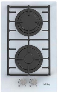 Газовая стеклянная варочная панель Кертинг HGG 3825 CW фото в Новосибирске Газовая стеклянная варочная панель Korting HGG 3825 CW фото в Новосибирске