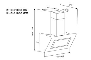 Вытяжка Korting KHC 61080 GW фото 4 в Новосибирске