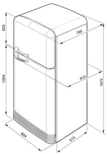 Холодильник Смег FAB50POS фото 2 в Новосибирске Холодильник Smeg FAB50POS фото 2 в Новосибирске
