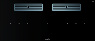 Индукционная варочная поверхность с вытяжкой Kuppersbusch с чёрными ручками KMI 12850.0 SR-S Stainless steel фото в Новосибирске