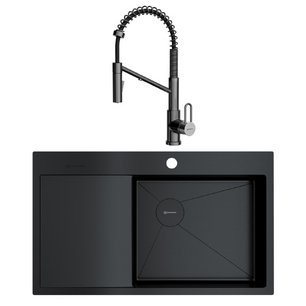 Omoikiri (мойка AKISAME 86 SIDE GB-R + смеситель MIKAWA 2 PLUS-SB GB) фото в Новосибирске