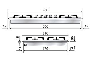 Варочная панель Илве HP75C фото 2 в Новосибирске Варочная панель Ilve HP75C фото 2 в Новосибирске