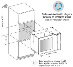 Встраиваемый винный шкаф Pando PVMAV 60-25XR фото 3 в Новосибирске