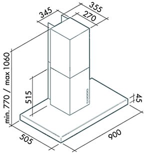 Вытяжка Фалмек Lux 90 white (800) ECP фото 3 в Новосибирске Вытяжка Falmec Lux 90 white (800) ECP фото 3 в Новосибирске
