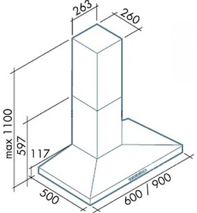 Вытяжка Фалмек Vulcano 60 ix (450) фото 2 в Новосибирске Вытяжка Falmec Vulcano 60 ix (450) фото 2 в Новосибирске