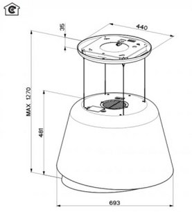 Вытяжка Faber Belle Plus Burgundy Cold 345.0615.652 фото 4 в Новосибирске