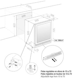 Встраиваемый винный шкаф Pando PVMBP 60-45 PAR фото 3 в Новосибирске