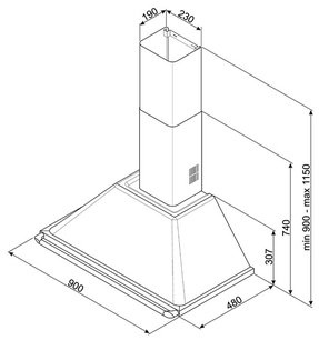 Вытяжка Smeg KT90BL фото 2 в Новосибирске
