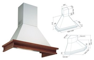 Вытяжка Фалмек Tempo Antico 120 (600) S орех фото 2 в Новосибирске Вытяжка Falmec Tempo Antico 120 (600) S орех фото 2 в Новосибирске