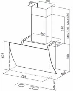 Вытяжка Faber VERSUS BK A80 фото 3 в Новосибирске