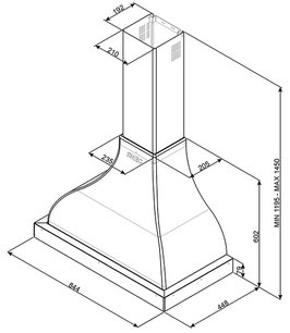 Вытяжка Smeg KCL900PO фото 3 в Новосибирске