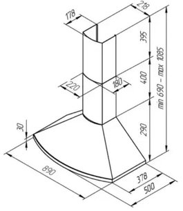 Вытяжка Kuppersberg BONA 90 C Bronze фото 4 в Новосибирске