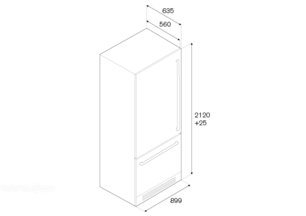 Встраиваемый холодильник Bertazzoni REF90PIXL фото 4 в Новосибирске