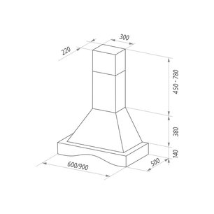 Кухонная вытяжка MAUNFELD Gretta Novas C 90 бежевый фото 2 в Новосибирске