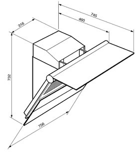 Вытяжка Smeg KTS75SE2 фото 3 в Новосибирске