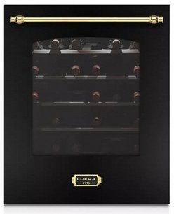 Встраиваемый винный шкаф Lofra ZBRNM36T BRASS две зоны фото в Новосибирске