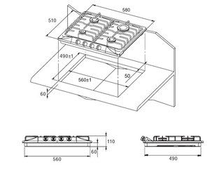 Независимая варочная панель Куперсберг FV6TG X фото 2 в Новосибирске Независимая варочная панель Kuppersberg FV6TG X фото 2 в Новосибирске