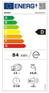 Встраиваемая посудомоечная машина Брандт BDJ325LB фото 4 в Новосибирске Встраиваемая посудомоечная машина Brandt BDJ325LB фото 4 в Новосибирске