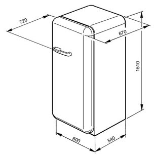 Холодильник Смег CVB20RO фото 4 в Новосибирске Холодильник Smeg CVB20RO фото 4 в Новосибирске