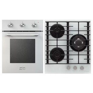 KRONA (духовой шкаф STRETTO 45 WH + варочная панель HAGEL 45 WH W) фото в Новосибирске