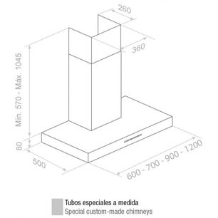Вытяжка Pando P-828/70 IX 850 SEC фото 2 в Новосибирске