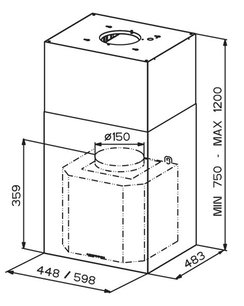 Настенная вытяжка Faber Cubia Isola EG8 X A45 Active фото 2 в Новосибирске