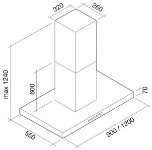 Вытяжка Фалмек Plane isola 90 ix (600) фото 4 в Новосибирске Вытяжка Falmec Plane isola 90 ix (600) фото 4 в Новосибирске
