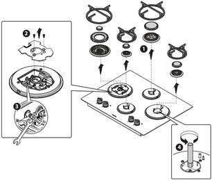 Газовая варочная панель Barazza 1PMD64 фото 3 в Новосибирске