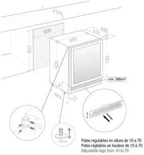 Встраиваемый винный шкаф Pando PVMBP 60-45XR фото 3 в Новосибирске