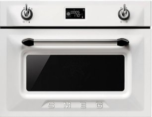 Компактный духовой шкаф с СВЧ Smeg SF4920MCB фото в Новосибирске