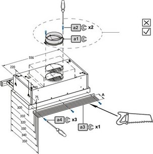 Встраиваемая вытяжка с выдвижным экраном Korting KHP 69617 DGN фото 4 в Новосибирске